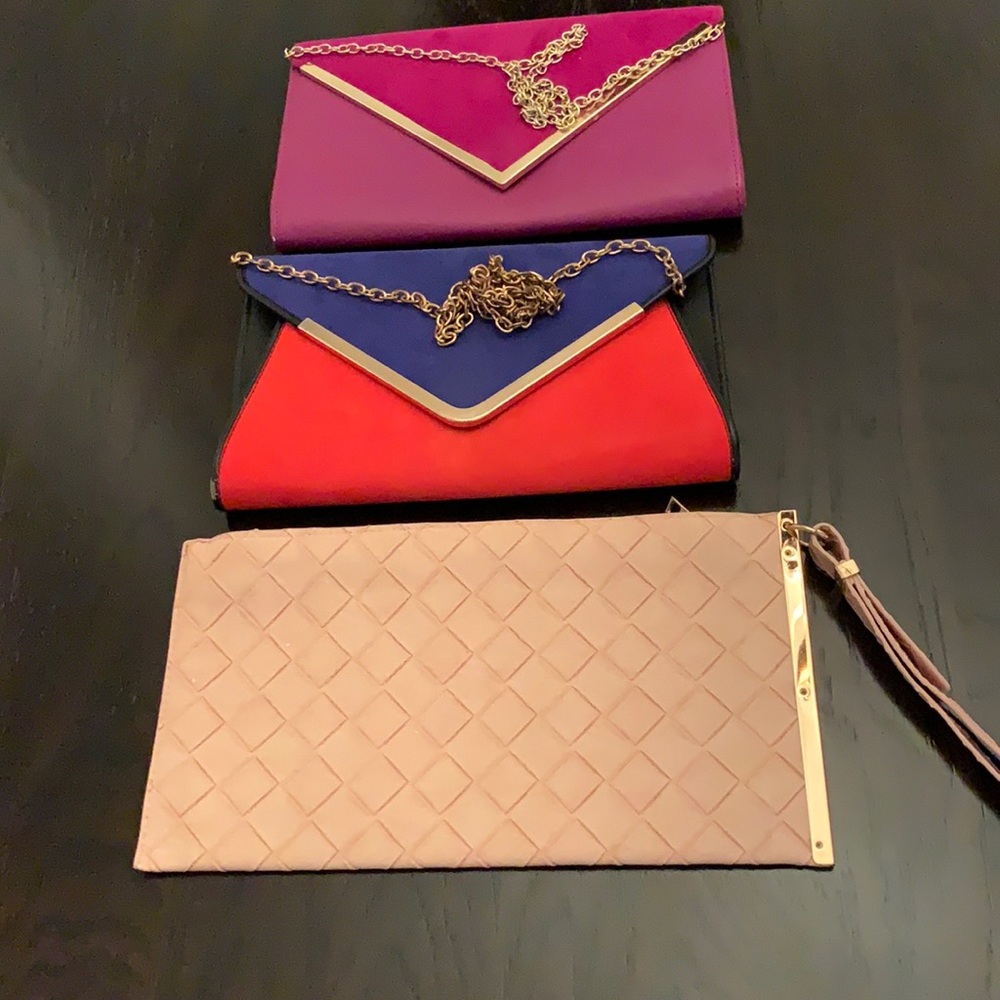 All 3 clutch purses for $15.00